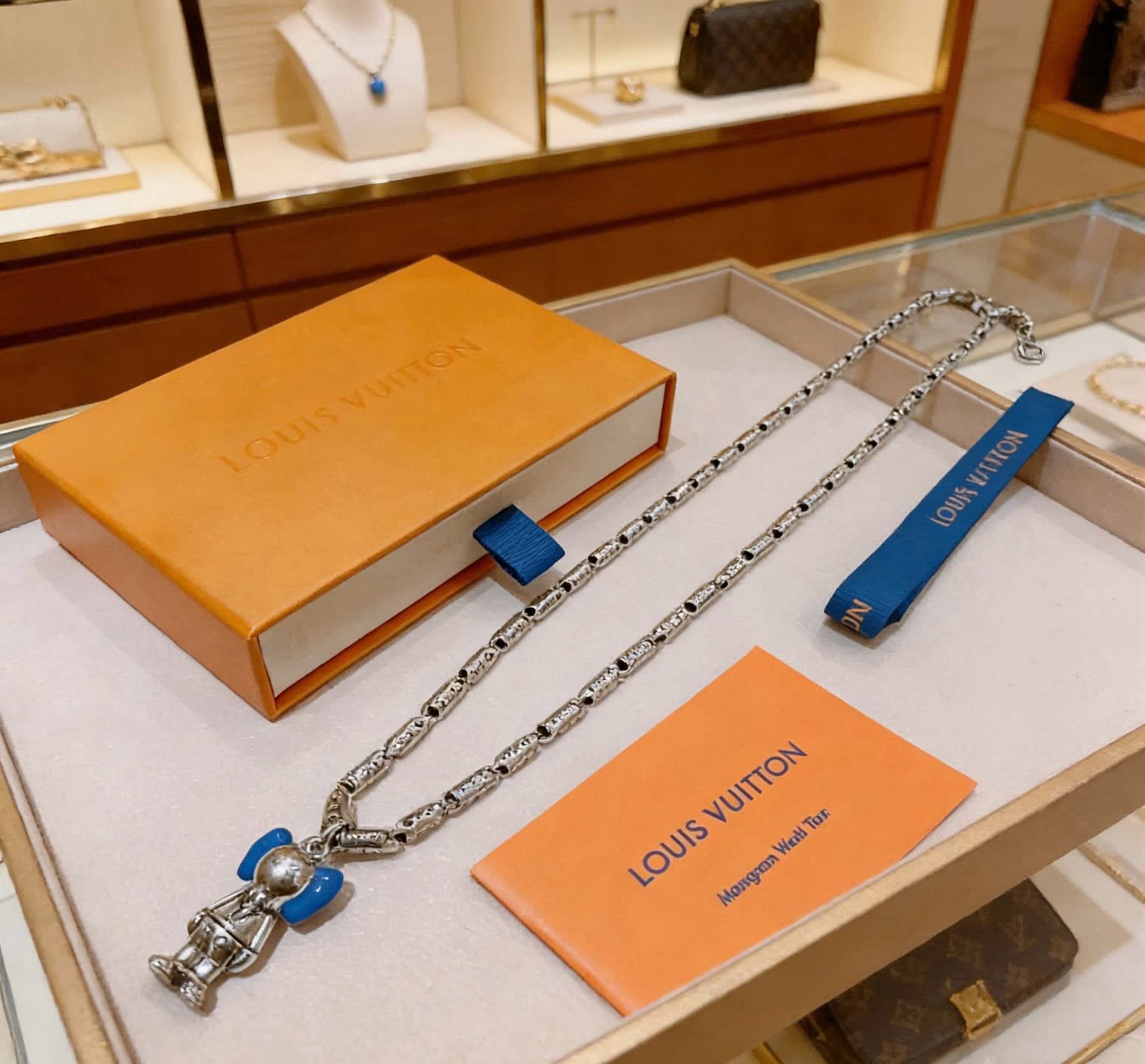 Louis Vuitton Silver Charm Necklace